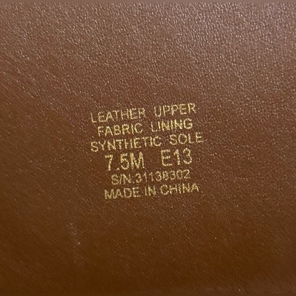 TORY BURCH Kiernan Leather Equestrian Riding Boots Light Brown Tan Logo 7.5 EUC - Picture 3 of 16